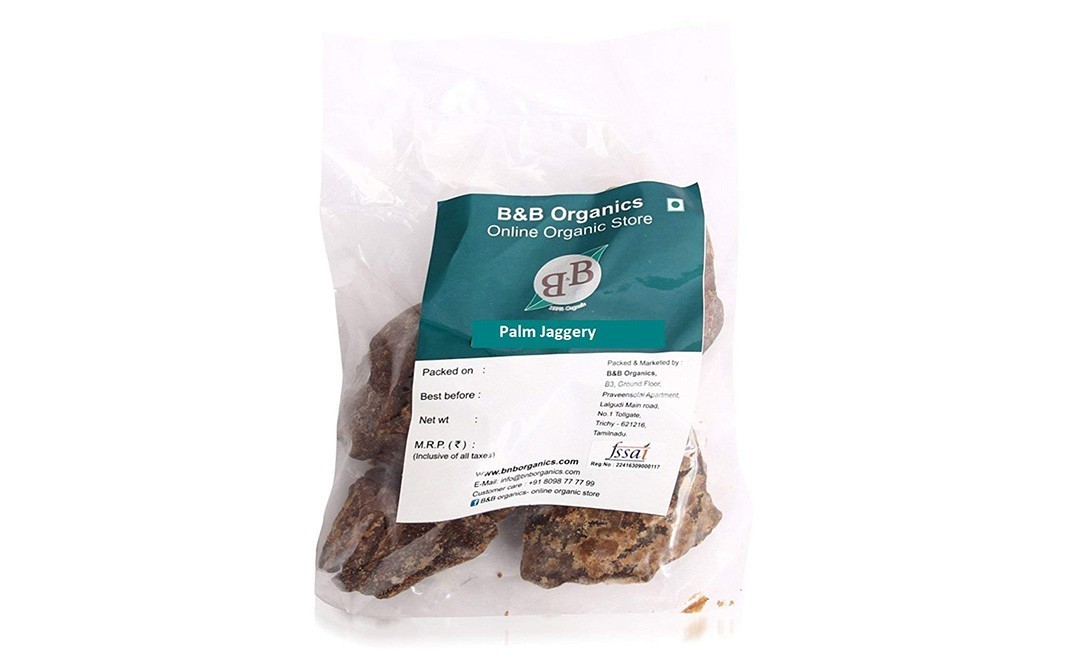 B&B Organics Palm Jaggery    Pack  500 grams